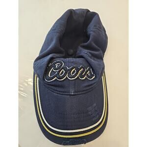 Coors Beer Hat Distressed One Size Fits Most 100% Cotton RN 115665 Cool Beer Cap